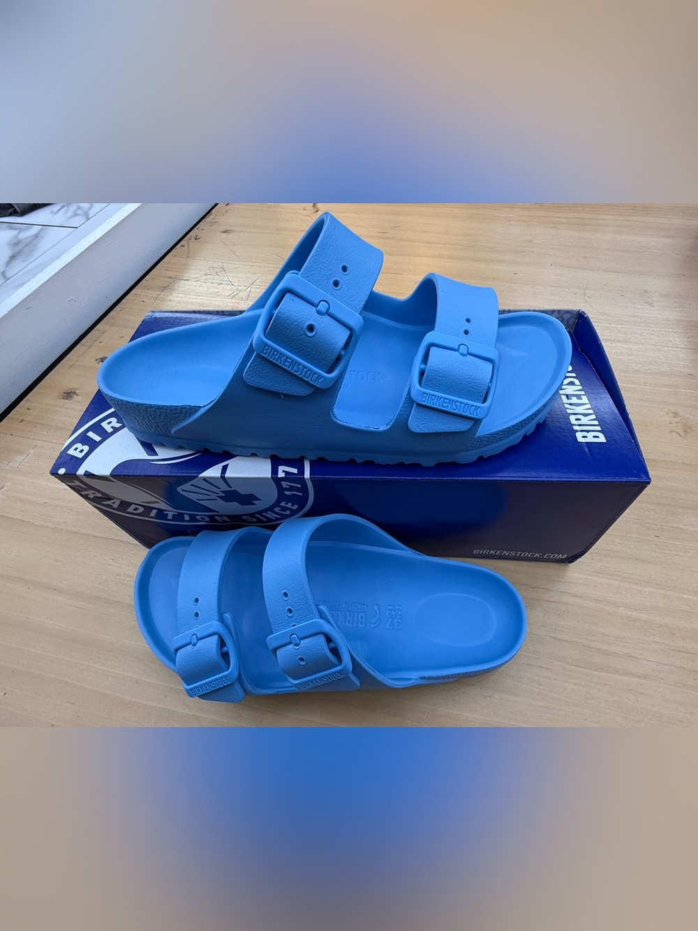 Birkenstock Arizona EVA Sky Blue Sandals Summer Lightweight NEW